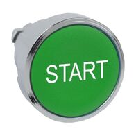 Harmony XB4, push-button head, metal, flush, green, 22mm, spring return, marked START