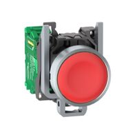 Harmony XB5R, Wireless and batteryless transmitter, push-button, metal, red, 22mm, spring return