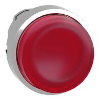 Harmony XB4, Head for illuminated push-button, metal, red projecting, 22mm, universal LED, spring return, plain lens