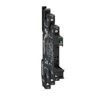 Harmony Electromechanical Relays, Socket equipped with LED and protection circuit, for RSL1 relays, screw connector, 12...24V AC DC