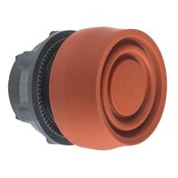 Harmony XB5, push-button head, plastic, flush, red, 22mm, spring return, coloured boot, unmarked