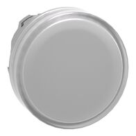 Harmony XB4, Head for Pilot light, metal, white, 22mm, universal LED, plain lens