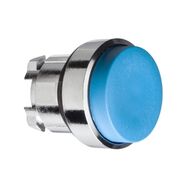 Harmony XB4, Head for non illuminated push-button, blue projecting pushbutton Ø22 mm spring return unmarked