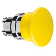 Harmony XB4, Head for non illuminated pushbutton, mushroom 40mm, metal, yellow, 22mm, spring return