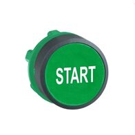 Harmony XB5, push-button head, plastic, flush, green, 22mm, spring return, marked START
