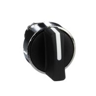 Harmony XB4, Selector switch head, metal, black, 22mm, 3 positions, spring return to center