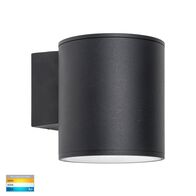 Porter 15w LED Black Large Fixed Down Wall Light