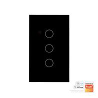Wifi 3 Gang Black Wall Switch