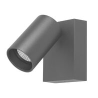 Capri LED Single Spot 9W Tricolour IP65 Exterior Matt Black