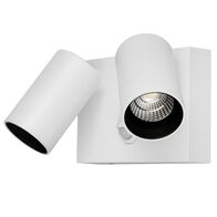 Capri LED Double Spot 2 x 9W Tricolour IP65 with PIR Sensor Exterior White