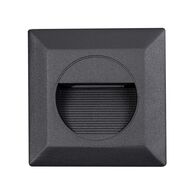 Quattro 3W LED Tricolour IP54 Reccessed Step Light Matt Black