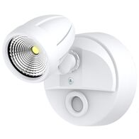 Bandit LED Flood Light Outdoor IP54 Single Spot 12W Tricolour Matt White