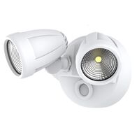 Bandit LED Flood Light Outdoor IP54 Double Spot 2 x 12W Tricolour Matt White