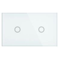 Brilliant White Elite Glass Wall Switch 2 Gang