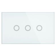 Brilliant White Elite Glass Wall Switch 3 Gang