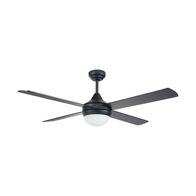 Brilliant Black Tempo Plus 52'' AC 4-Blade Ceiling Fan with Light