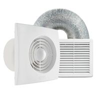 HPM 100mm 14W Square Wall Exhaust Fan Kit White