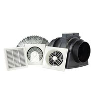 HPM 150mm Square Inline Exhaust Fan Kit with Timer White