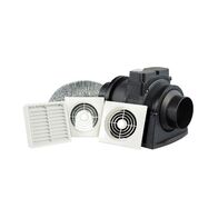 HPM 100mm 30W Square Inline Exhaust Fan Kit White