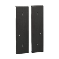 Living Now with Netatmo Wireless 4 Scenario Switch Cover Black