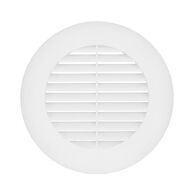 HPM 100mm External Fixed Round Ventilation Grille White