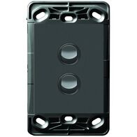 HPM VIVO 10A 2 Gang Vertical Rocker Switch Grid & Mechanism Dark Grey