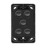 HPM VIVO 10A 5 Gang Vertical Rocker Switch Grid & Mechanism Dark Grey