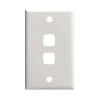 HPM Standard 2 Gang Rectangle Switch Cover Plate White