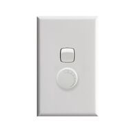 Excel - Vertical rotary dimmer leading edge 2 wire 400VA 240V a.c. gloss white