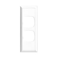 Excel - Architrave grid & plate 2 gang white