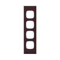 Excel - Architrave coverplate 4 gang brown