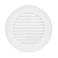 HPM 100mm External Fixed Round Ventilation Grille White