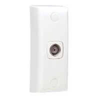 HPM 1 Gang Deep Standard Coax TV Outlet White