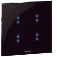 Arteor - MyHOME - BUS touch control - for basic/special functions - 2 modules - Up to 4 scenarios - black