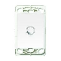 HPM VIVO 10A 1 Gang Vertical Rocker Switch Grid & Mechanism White