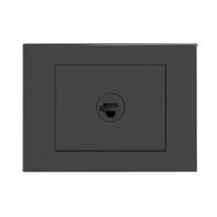 HPM VIVO 1 Gang Cat5e RJ45 Outlet Plate Dark Grey