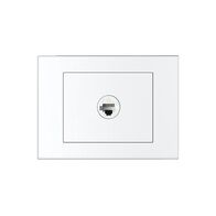 HPM VIVO 1 Gang Cat5e RJ45 Outlet Plate White
