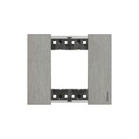 Bticino Living Now 2 Module Coverplate Steel