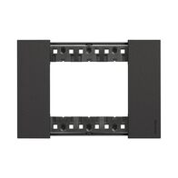 Bticino Living Now 3 Module Coverplate Black