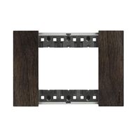 Bticino Living Now 3 Module Coverplate Walnut