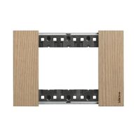 Bticino Living Now 3 Module Coverplate Oak