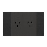 Bticino Living Now 4 Module Double Powerpoint Coverplate Black