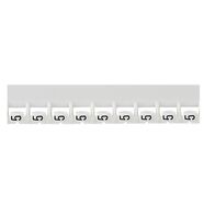 MEMOCAB - Markers for wiring black numbers on white background 2.5x2.5mm number 5 slide-in pack of 600