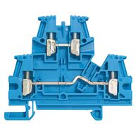 Viking 3 - 2 connections on 2 levels blue 0.25 to 4mm² rigid - 0.25 to 2.5mm² flexible - 5mm pitch