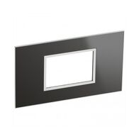 ARTEOR Square 3 Module Coverplate Reflective Black
