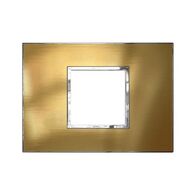 ARTEOR Square 2 Module Vertical Coverplate Brushed Gold