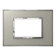 ARTEOR Square 3 Module Horizontal Coverplate Woven Metal