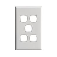 Excel - Grid & plate For 770 series mechanisms - 5 gang gloss white