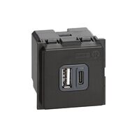 Bticino Living Now 5V 3A Type A+C 2 Module USB Charger Mechanism