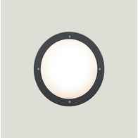 HPM OROYA 16W LED Cool White Bunker Light Black